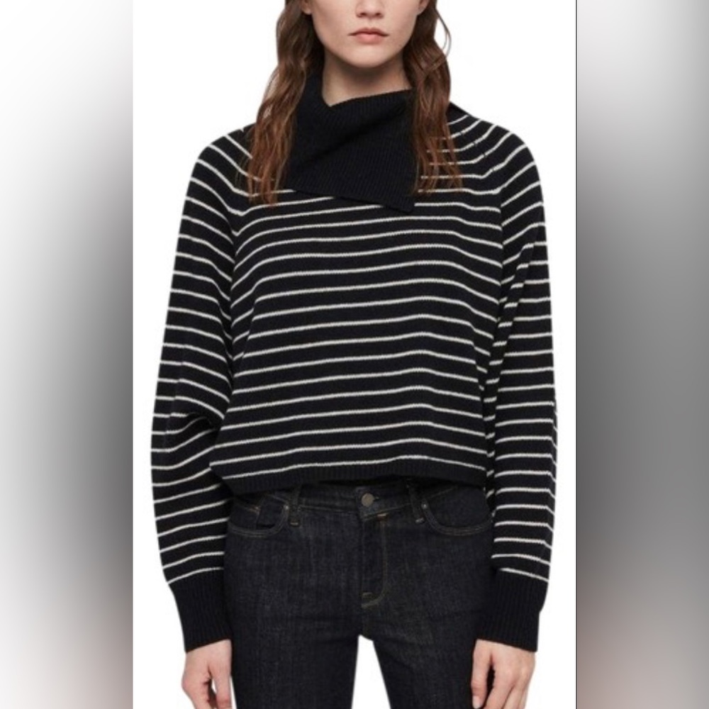 AllSaints Maddie Cropped Roll Neck Sweater